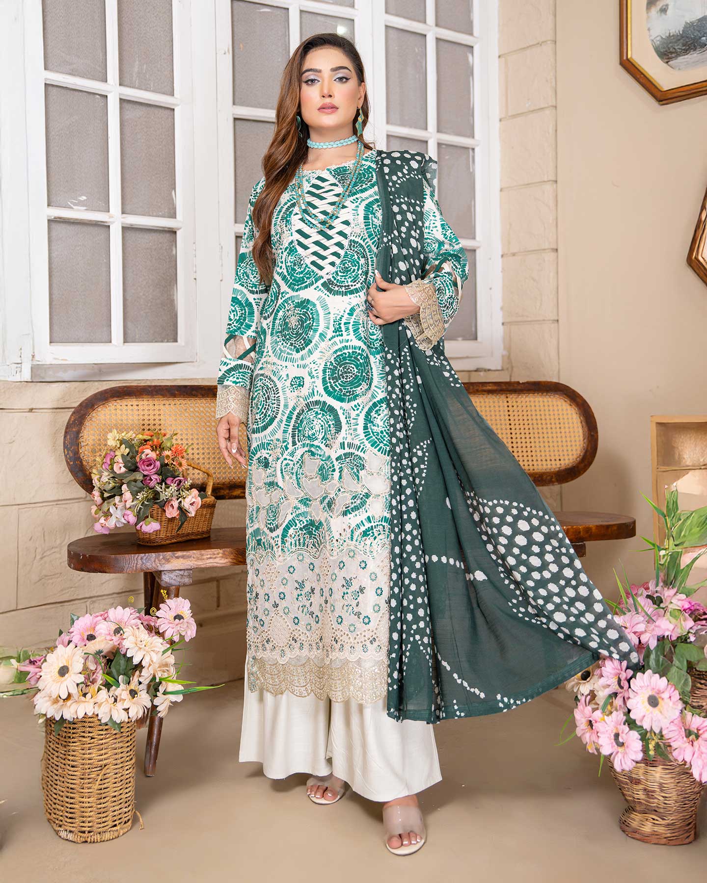 shirt, dupatta, trousers of Grace Hazel by Aalaya Winter Vol 02