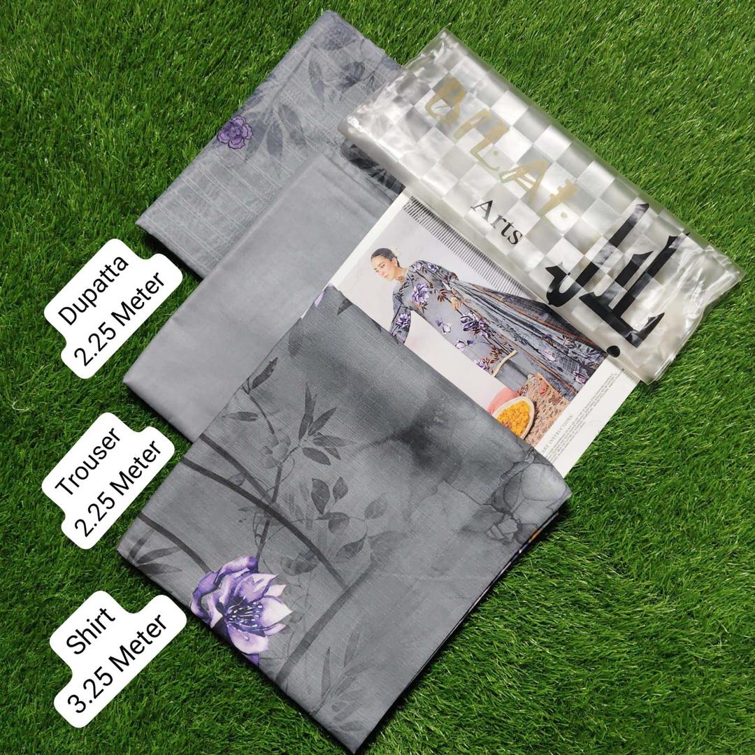 3 Pcs Women's Unstitched Digital Print Suit