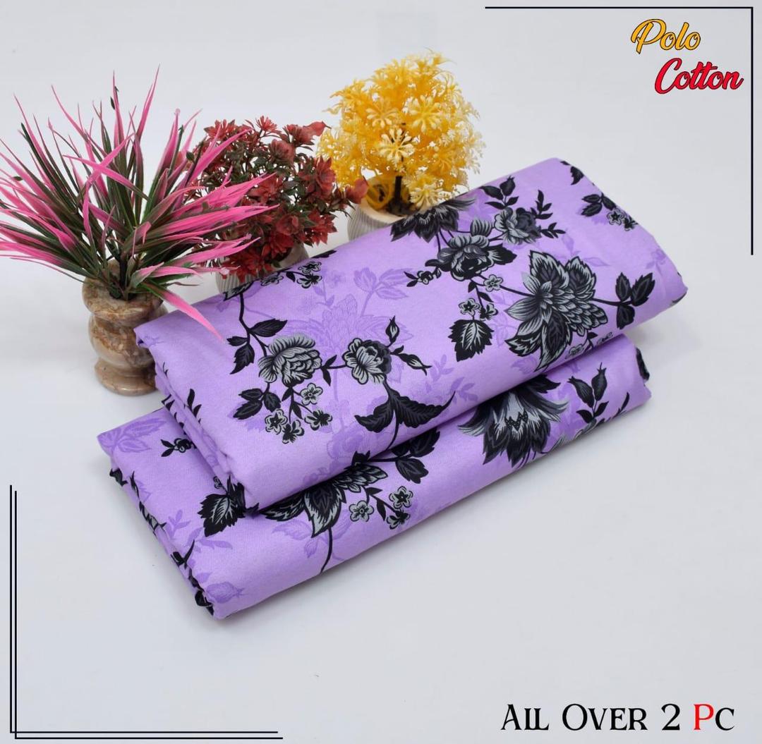 2 Pcs Women's Unstitched Printed Suit
