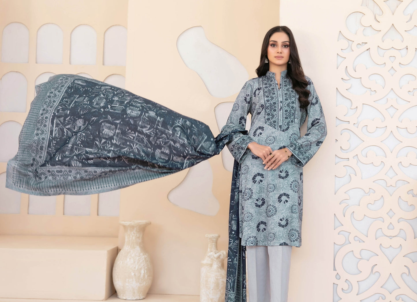 Tawakkal Rahab plain staple shalwar fabric un-stitched