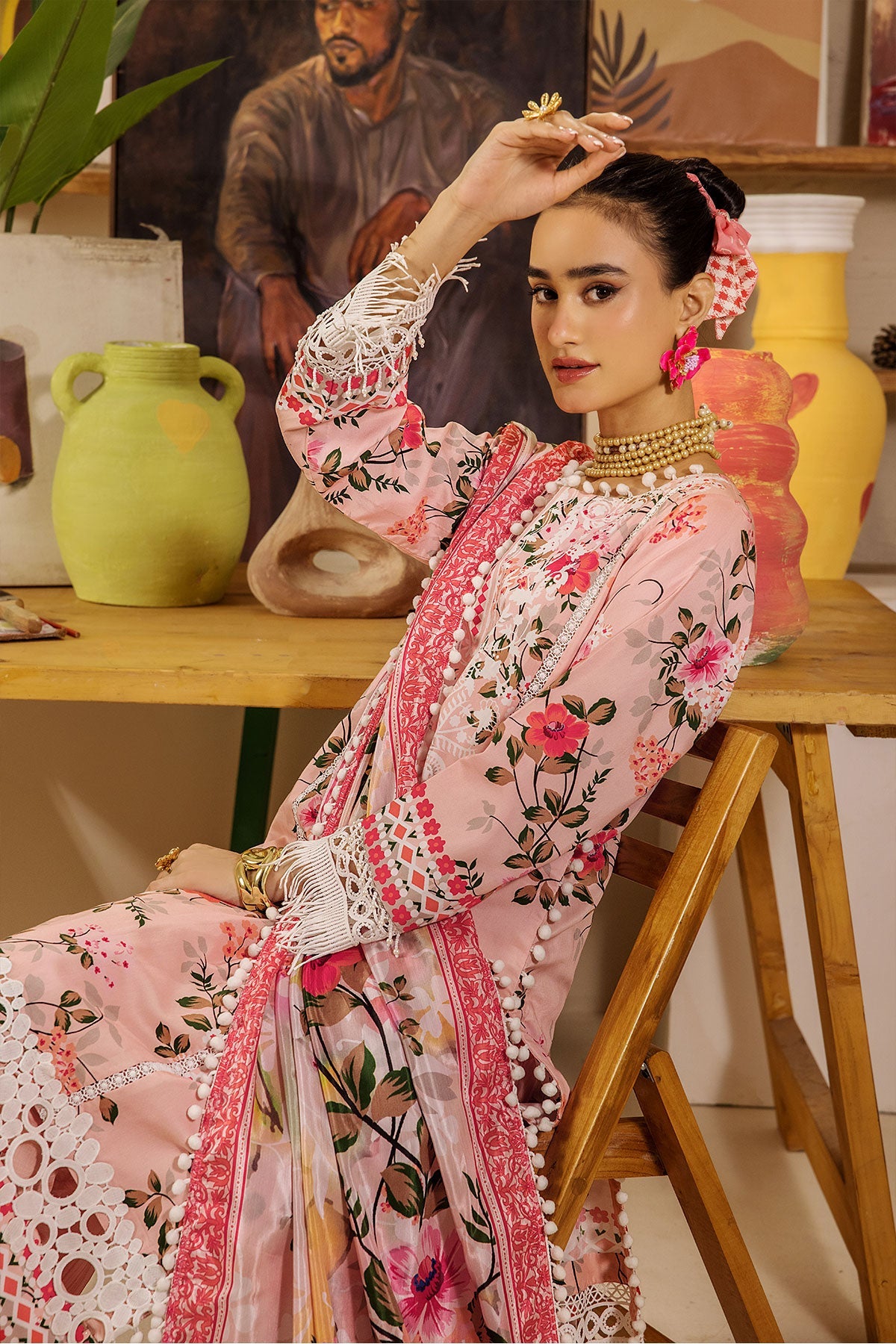 Safwa Limra 3 Piece Printed Premium Viscose Unstitched Sui