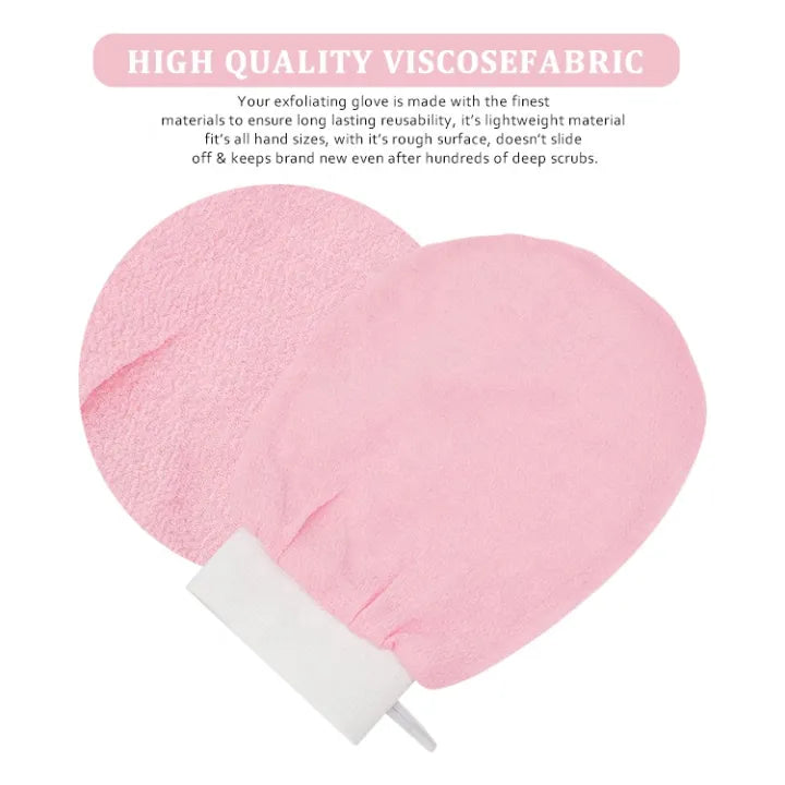 Pink Deep Exfoliating Glove — Reveal Silky Smooth Skin