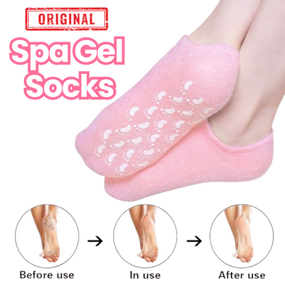 Moisturizing spa gel socks for cracked heels and dry feet treatment