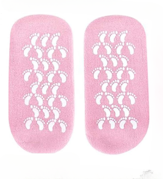 Moisturizing spa gel socks for cracked heels and dry feet treatment