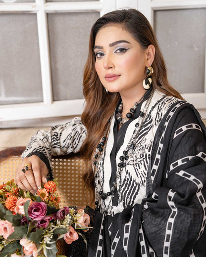 Detail of embroidery and texture of fabric Grace Hazel by Aalaya