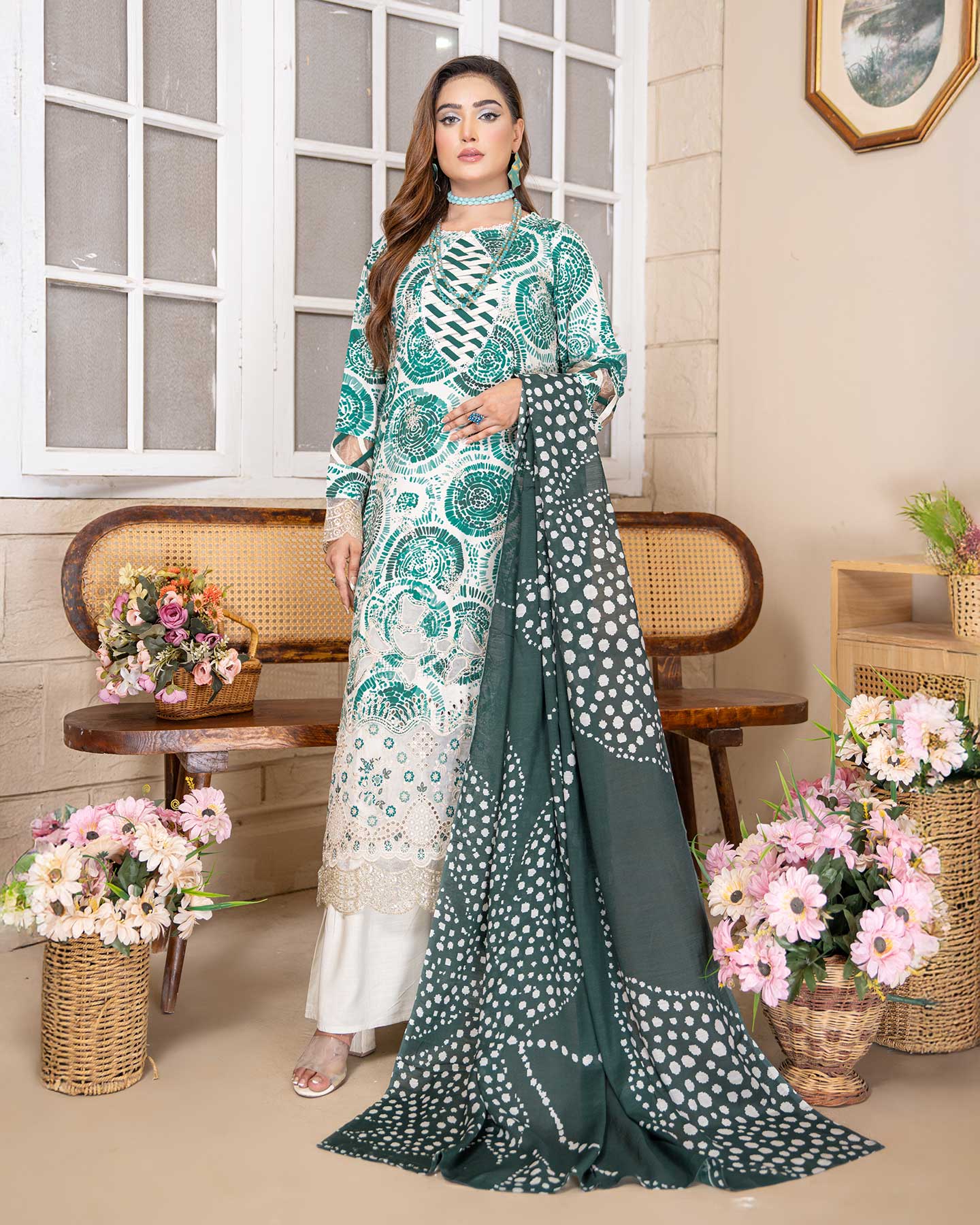 Grace Hazel by Aalaya Winter Vol 02 3-piece unstitched suit set front view