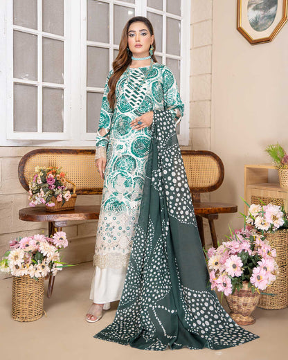 Grace Hazel by Aalaya Winter Vol 02 3-piece unstitched suit set front view