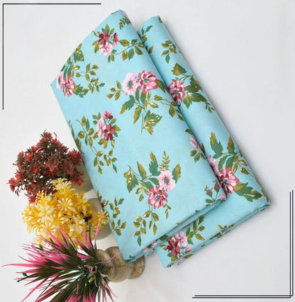 2 Pcs Women's Unstitched Printed Suit