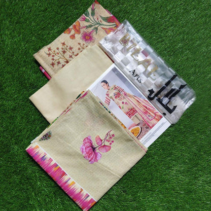 3 Pcs Women's Unstitched Digital Print Suit