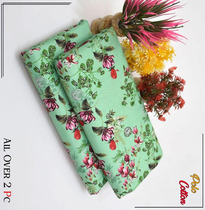 2 Pcs Women's Unstitched Printed Suit