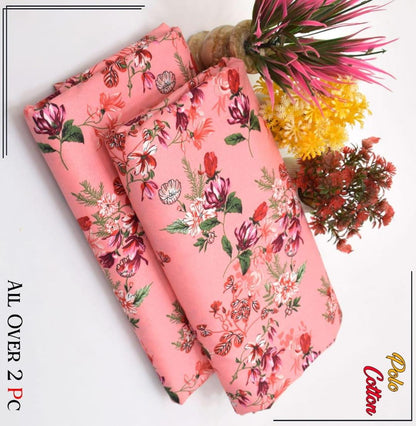 2 Pcs Women's Unstitched Printed Suit