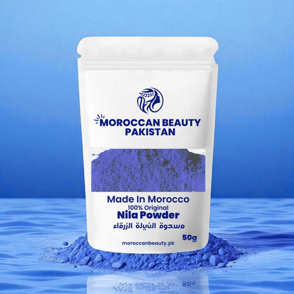 Moroccan Blue Nila Powder – 100% Organic Skin Whitening Powder (Buy One Get One Free)