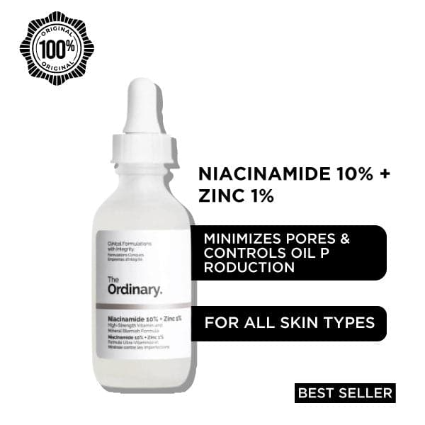 The Ordinary Niacinamide 10% + Zinc 1% Serum — Clear, Bright Skin