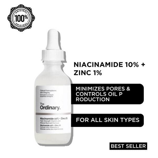 The Ordinary Niacinamide 10% + Zinc 1% Serum — Clear, Bright Skin