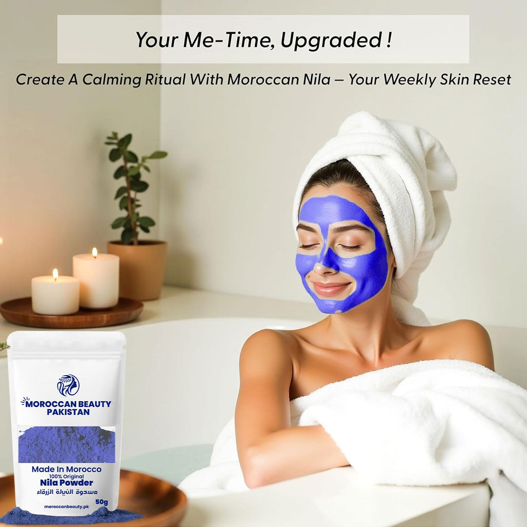 Moroccan Blue Nila Powder – 100% Organic Skin Whitening Powder (Buy One Get One Free)