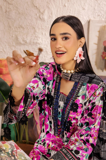 Safwa Limra 3 Piece Printed Premium Viscose Unstitched Sui