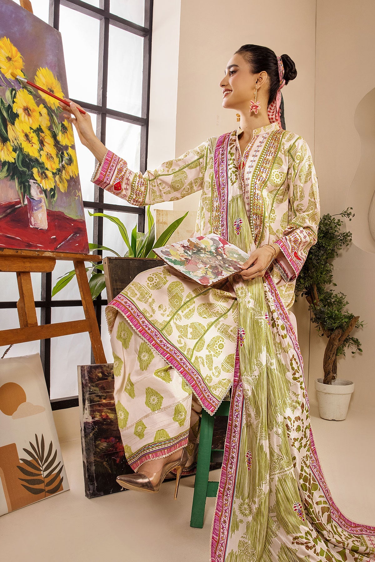 Safwa Limra 3 Piece Printed Premium Viscose Unstitched Sui
