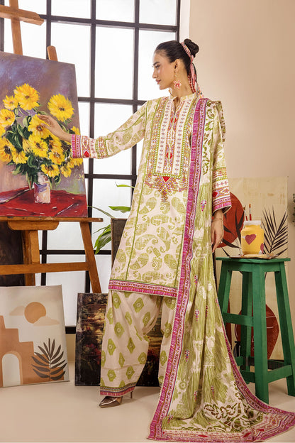Safwa Limra 3 Piece Printed Premium Viscose Unstitched Sui