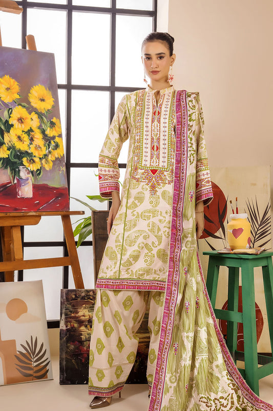 Safwa Limra 3 Piece Printed Premium Viscose Unstitched Sui