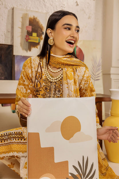 Safwa Limra 3 Piece Printed Premium Viscose Unstitched Sui