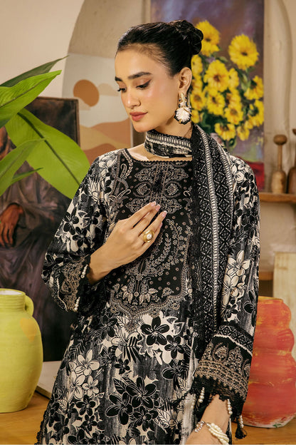 Safwa Limra 3 Piece Printed Premium Viscose Unstitched Sui