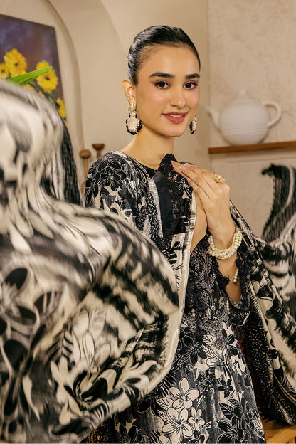 Safwa Limra 3 Piece Printed Premium Viscose Unstitched Sui