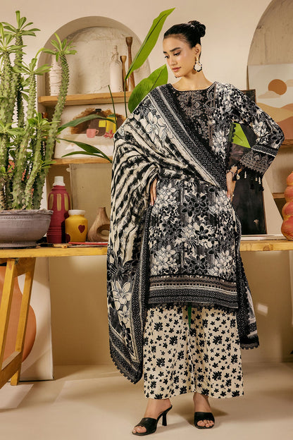 Safwa Limra 3 Piece Printed Premium Viscose Unstitched Sui