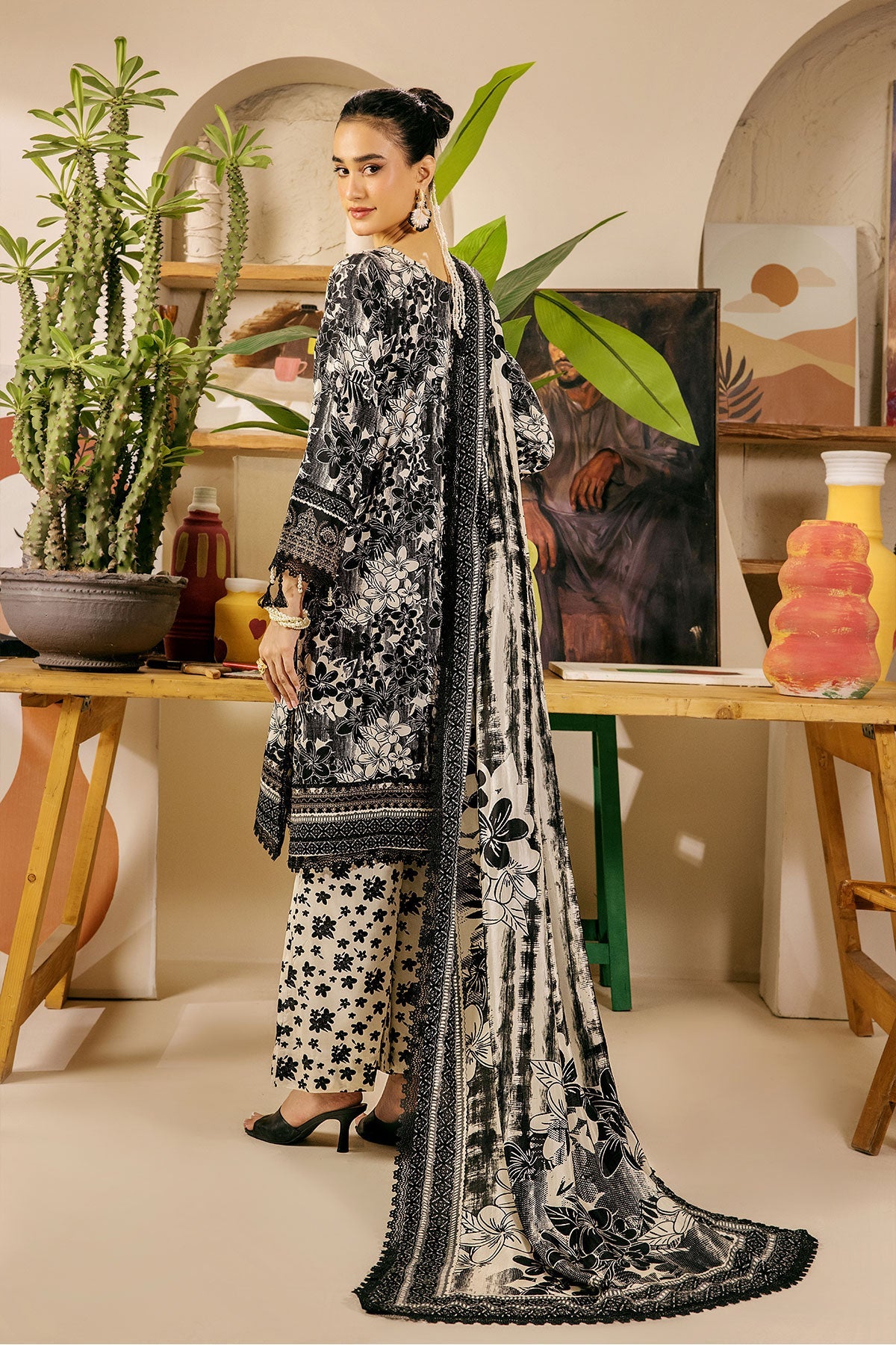 Safwa Limra 3 Piece Printed Premium Viscose Unstitched Sui