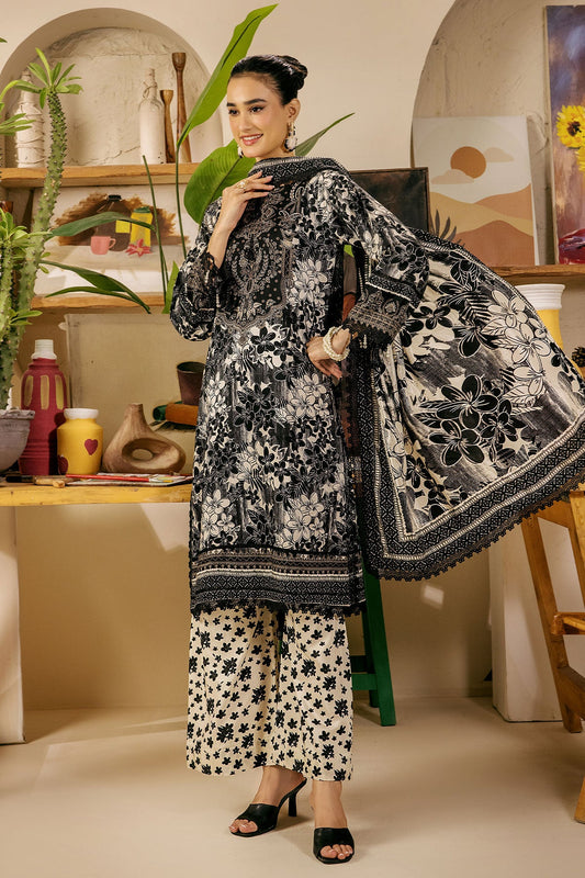 Safwa Limra 3 Piece Printed Premium Viscose Unstitched Sui