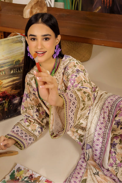 Safwa Limra 3 Piece Printed Premium Viscose Unstitched Sui