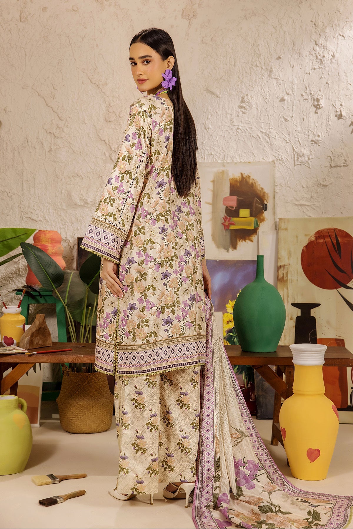 Safwa Limra 3 Piece Printed Premium Viscose Unstitched Sui