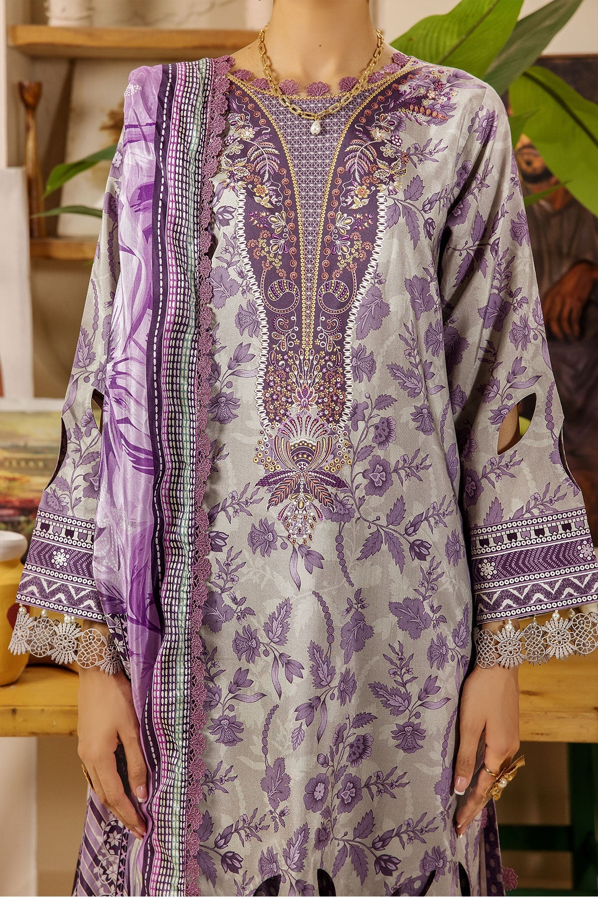 Safwa Limra 3 Piece Printed Premium Viscose Unstitched Sui