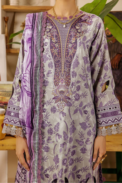 Safwa Limra 3 Piece Printed Premium Viscose Unstitched Sui