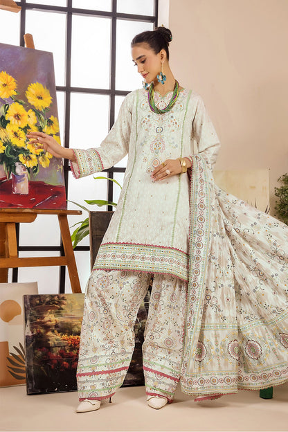 Safwa Limra 3 Piece Printed Premium Viscose Unstitched Sui