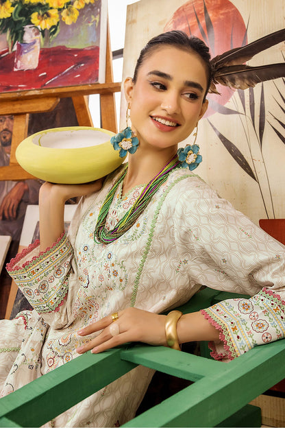 Safwa Limra 3 Piece Printed Premium Viscose Unstitched Sui