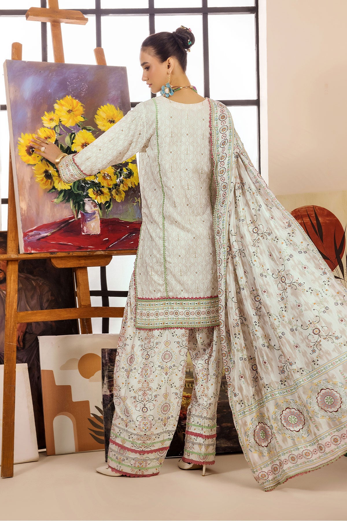 Safwa Limra 3 Piece Printed Premium Viscose Unstitched Sui