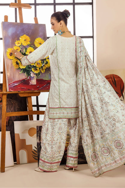 Safwa Limra 3 Piece Printed Premium Viscose Unstitched Sui
