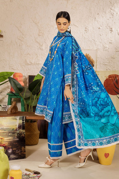 Safwa Limra 3 Piece Printed Premium Viscose Unstitched Sui