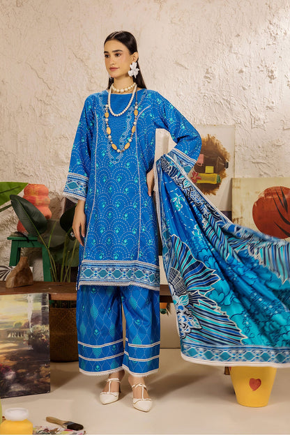 Safwa Limra 3 Piece Printed Premium Viscose Unstitched Sui