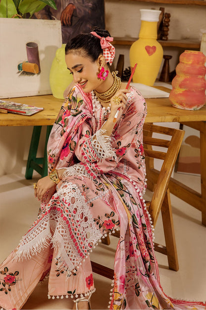 Safwa Limra 3 Piece Printed Premium Viscose Unstitched Sui