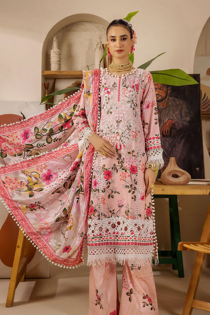 Safwa Limra 3 Piece Printed Premium Viscose Unstitched Sui